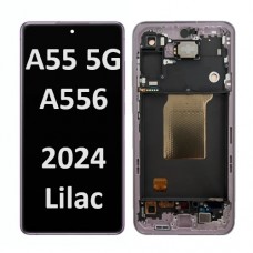 Samsung SM-A556 (A55 5G 2024) LCD touch screen (Original Service Pack) with frame [LAVENDER / LILAC] GH82-34305C